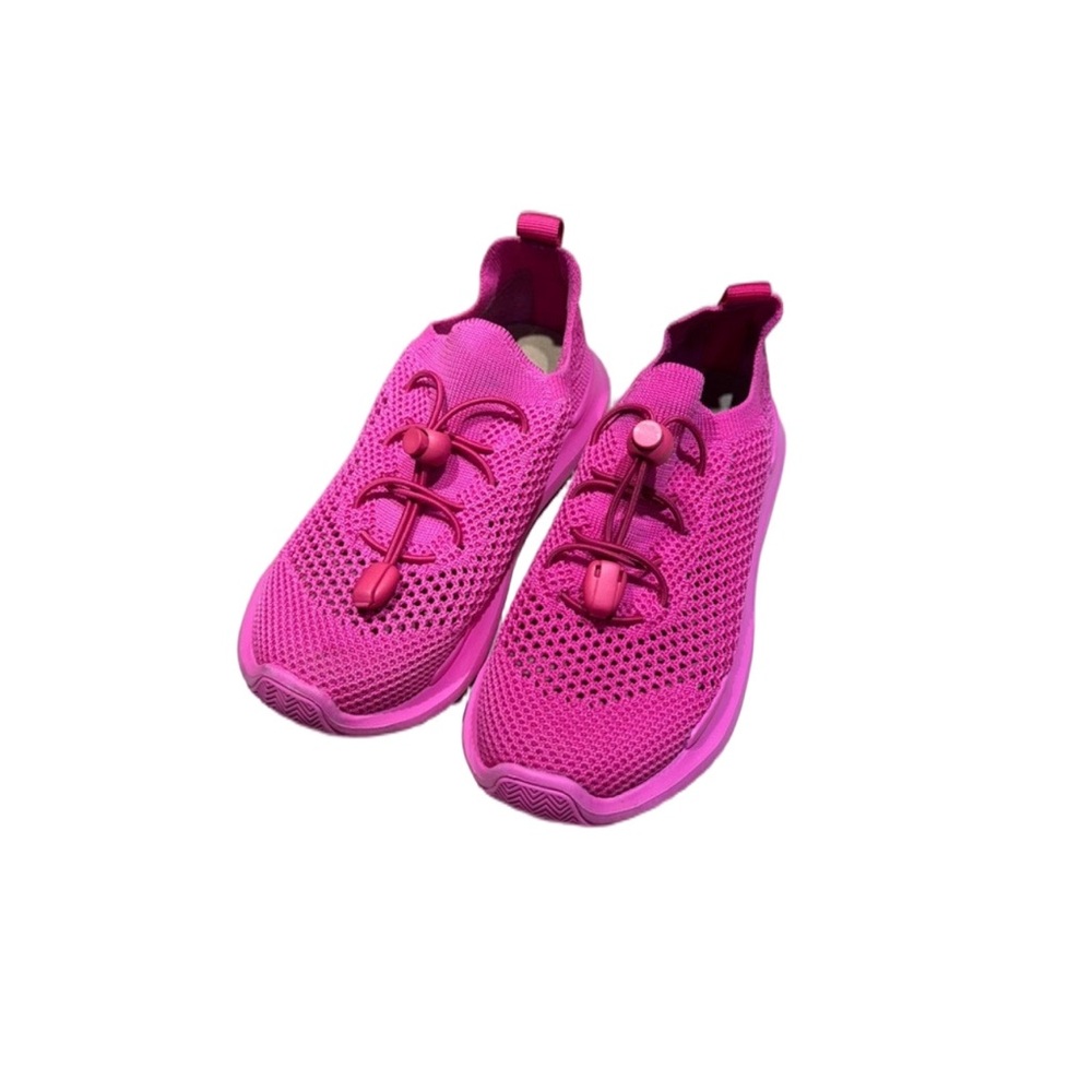 Akid Kids Hot Pink Knit Sneakers Toddler Girls Size 12 Athletic Slip-On Shoes